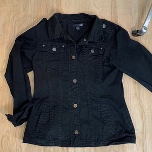 Fox Jacket Black Denim Size XL